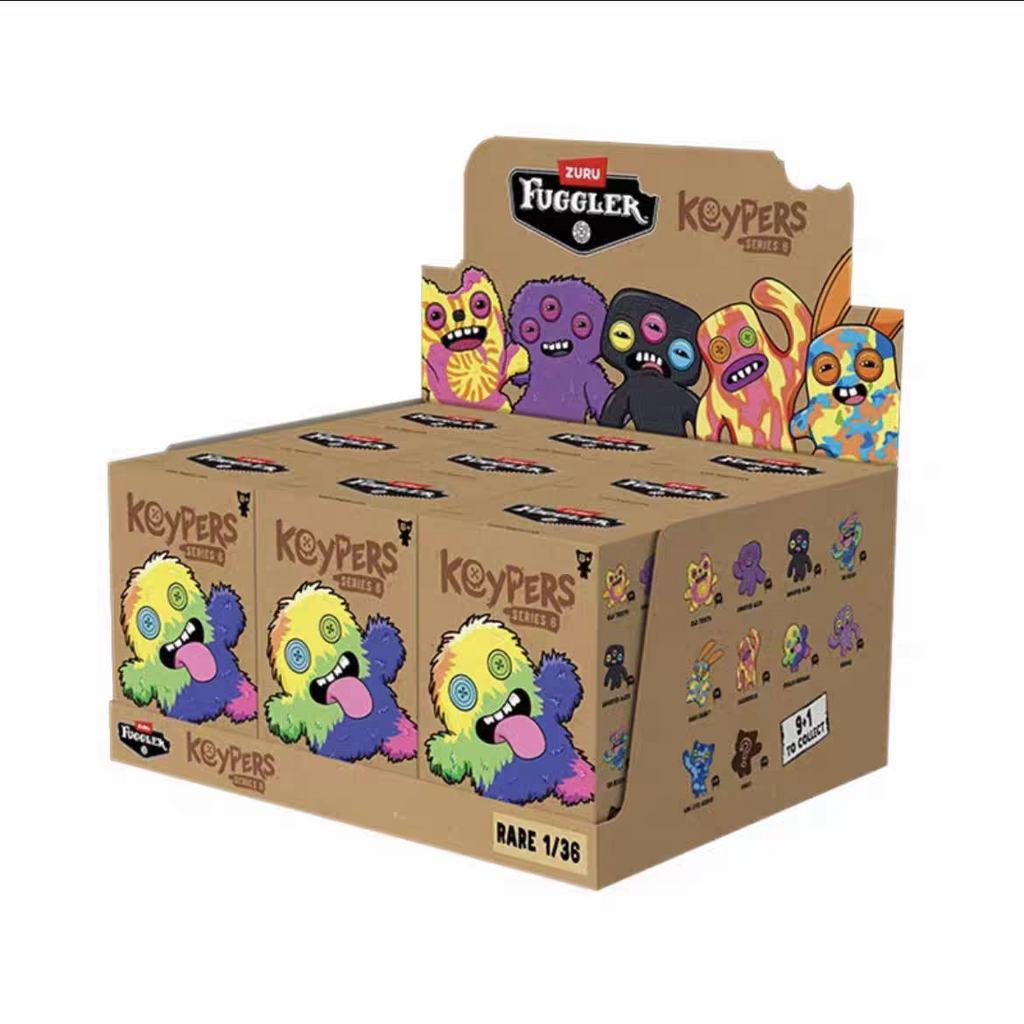 Fuggler Funny Ugly Monster Keypers V6 Series Plush Key Chain Dolls（1 box）