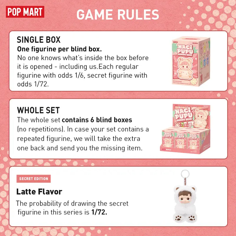 HACIPUPU Gummy Bear Series-Vinyl Plush Pendant Blind Box