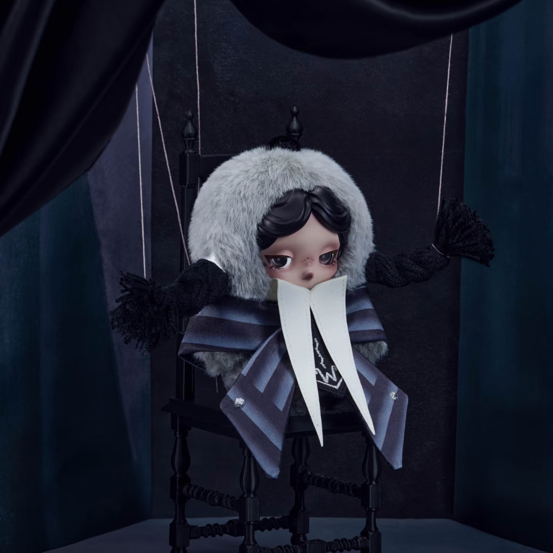 Skullpanda Wednesday  Plush Toy Pendant （1 box）