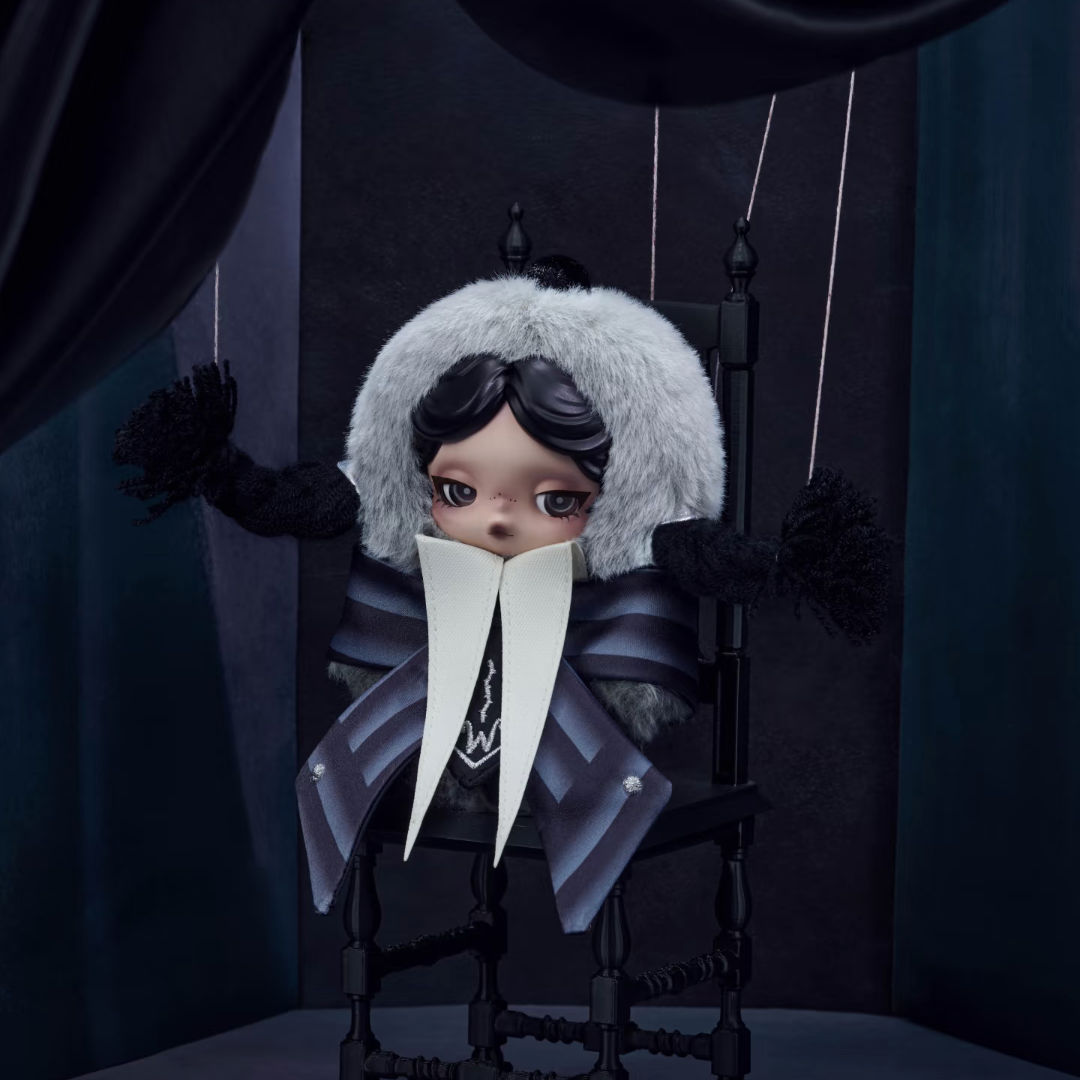 Skullpanda Wednesday  Plush Toy Pendant （1 box）