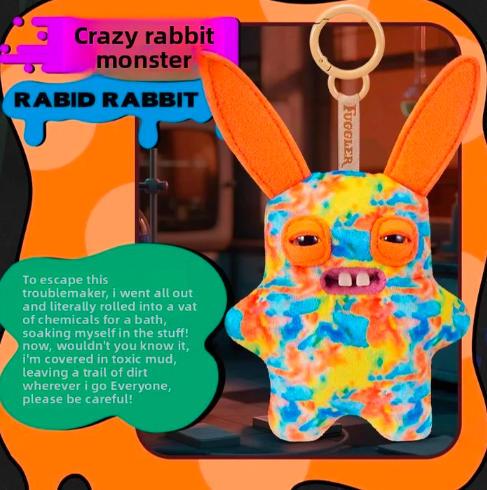 Fuggler Funny Ugly Monster Keypers V6 Series Plush Key Chain Dolls（1 box）