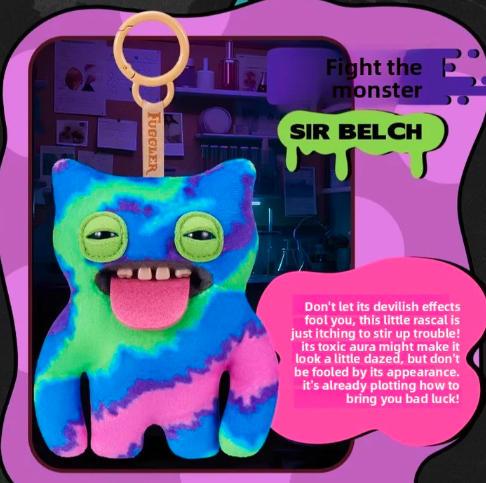 Fuggler Funny Ugly Monster Keypers V6 Series Plush Key Chain Dolls（1 box）